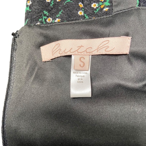 Hutch Black Floral Mini Dress Goth Witchy Dark Romantic S - Picture 5 of 6